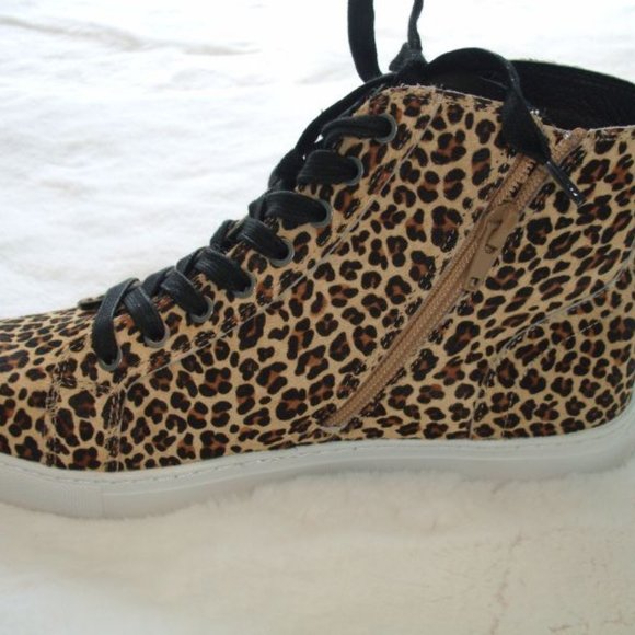 Matisse Entice leopard print calf hair high tops 8 - Picture 2 of 3